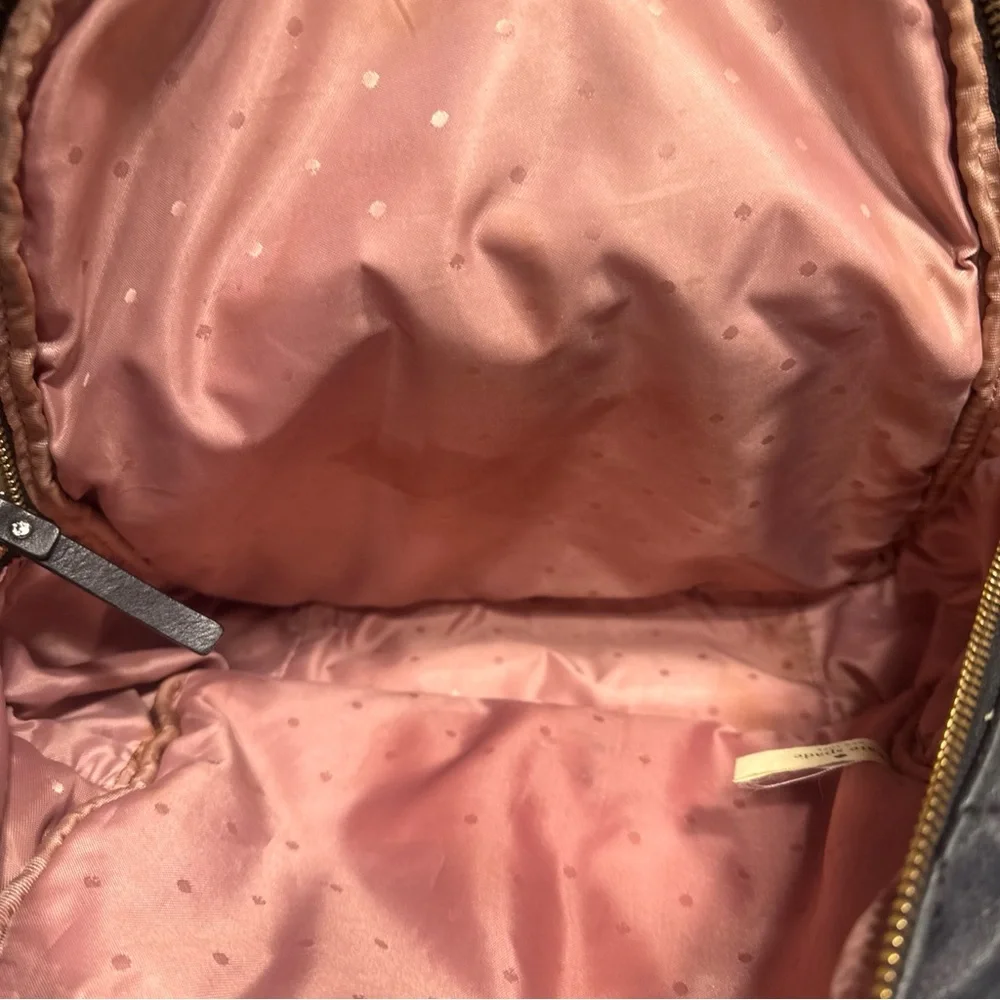 Kate Spade Black and Gold Quilted Backpack - Picture 10 of 11